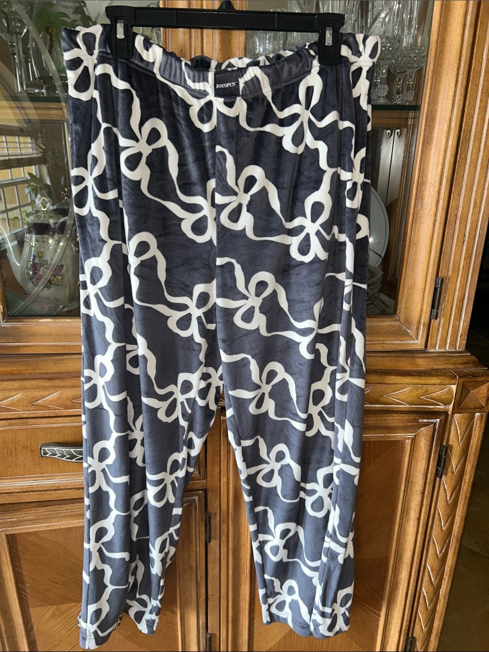 Joyspun Relaxed Grey & White Printed Lounge Pants Super Soft with pockets